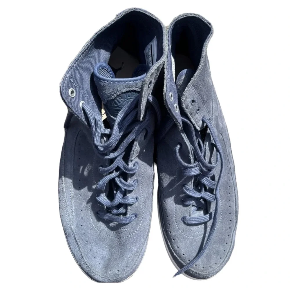 Jordan 2 Retro Deconstructed Thunder Blue 2017 Suede Basketball‎ Sneaker 10.5